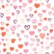 Seamless pattern with modern hearts. 14 february wallpaper
