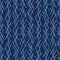 Seamless pattern. Modern indigo blue geometric hand drawn netting stripe. Repeating abstract background. Masculine monochrome geo