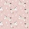 Seamless pattern with modern unicorns and stars, space constellations. Beautiful wall art wrapping paper or cloth texture with