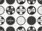 Seamless pattern of Monochrome Bottle caps