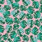 Seamless pattern with monstera leaves