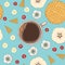 Seamless Pattern with Morning Coffee