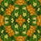Seamless Pattern with Mosaic Floral Motifs