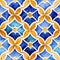 Seamless pattern mosaic geometric arabesque