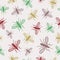 Seamless pattern with mosquito. Vector background, textile, fabric design