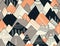 Seamless pattern with mountains in scandinavian style. Decorative hand drawn background with landscape.