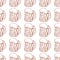 Seamless pattern with a mug of foamy beer