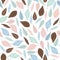Seamless pattern with multi colored leaf