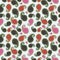 Seamless pattern and multicolored paisley.