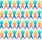 Seamless pattern with multicolored people.