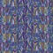 Seamless pattern with multicolored Zebra skin