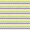 Seamless pattern of multicolored zigzag lines on a white background.