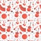 Seamless pattern with music instruments