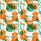 Seamless pattern with music instruments