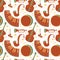 Seamless pattern with music instruments