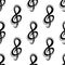 Seamless pattern with musical clef