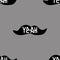 Seamless pattern with mustache and graffiti Yeah.