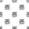 Seamless pattern from the muzzle of the tiger