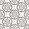 Seamless pattern with mystical astrological sign