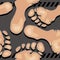 Seamless pattern with naked feet