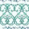 Seamless pattern nature vintage style.Floral hummingbird classic ornament.Design for home decor, fabric, carpet, wrapping