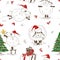Seamless pattern of the New Year sheeps