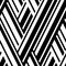 Seamless pattern with oblique blackand white stripes, modern stylish image.