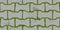 Seamless pattern of old pavement with moss and dumble interlocking textured bricks