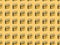 Seamless pattern of old radios on a yellow background. Vintage technique.
