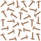Seamless pattern of old rusty hammers