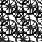 Seamless pattern of old wooden wheels