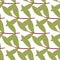 Seamless pattern with olive colour branches. White isolated background