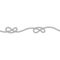 Seamless pattern of one horizontal rope with overhand knot outline sketch style