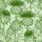 Seamless pattern with onopordum acanthium. Scottish thistle