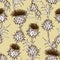 Seamless pattern with onopordum acanthium. Scottish thistle