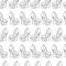Seamless pattern of open shoes with a bow with high heels. Design can be used for wallpaper