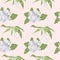 Seamless pattern with Orange Blossom.