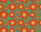 Seamless pattern orange gerbera flowers