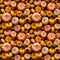 seamless pattern of orange pumpkins background. autumn, thanksgiving, halloween