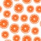 Seamless pattern with orange slice