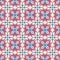 Seamless pattern with ordered arrangement of abstract geometric shapes. Image of crosses on a light background. Colorful