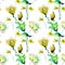 Seamless pattern with Original Summer flowers