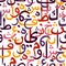 Seamless pattern ornament Arabic calligraphy style