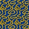Seamless pattern ornament with weaving ropes and maritime decoration. Modern popular print ornate for wall-paper and textile.