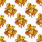 Seamless pattern of ornamental goldfish