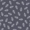 Seamless pattern with outline leaves on dark lilac background.