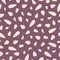 Seamless pattern with oval abstract shapes on a burgundy background