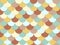 Seamless pattern of overlapping circle pastel color