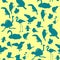 Seamless pattern owl, toucan, bluegrass tit, kiwi bird, harpy, b