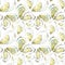 Seamless pattern with oysters. Fresh oyster.
